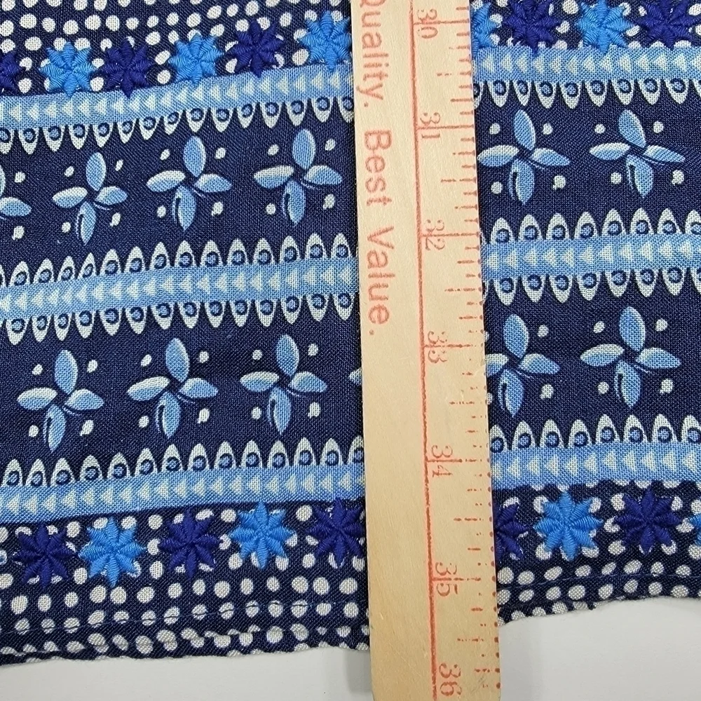 NEW Vineyard Vines Dot Border Print Shift Dress Linen Blend Blue Women's 4 NWT - Picture 13 of 13